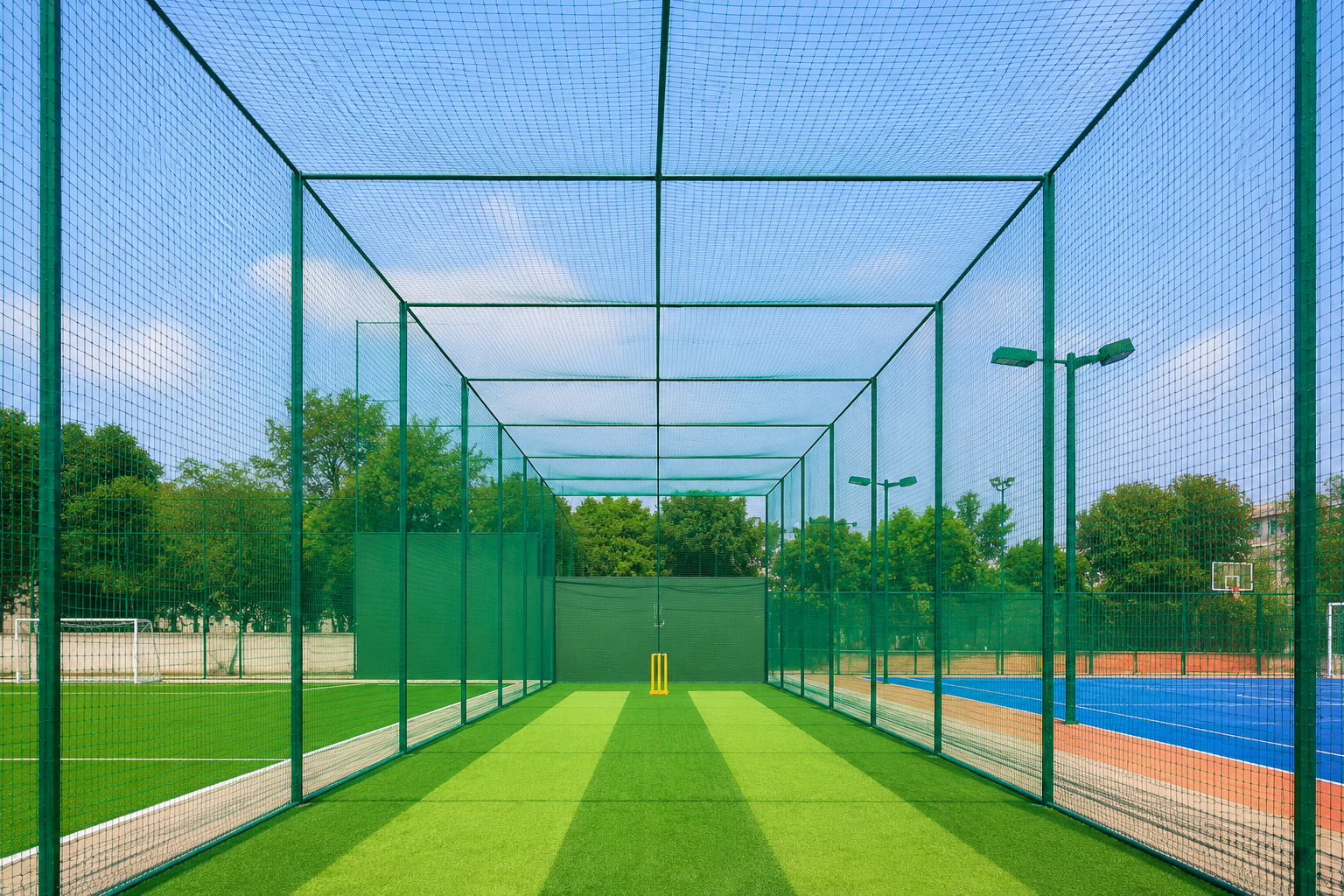 Sports safety nets installation