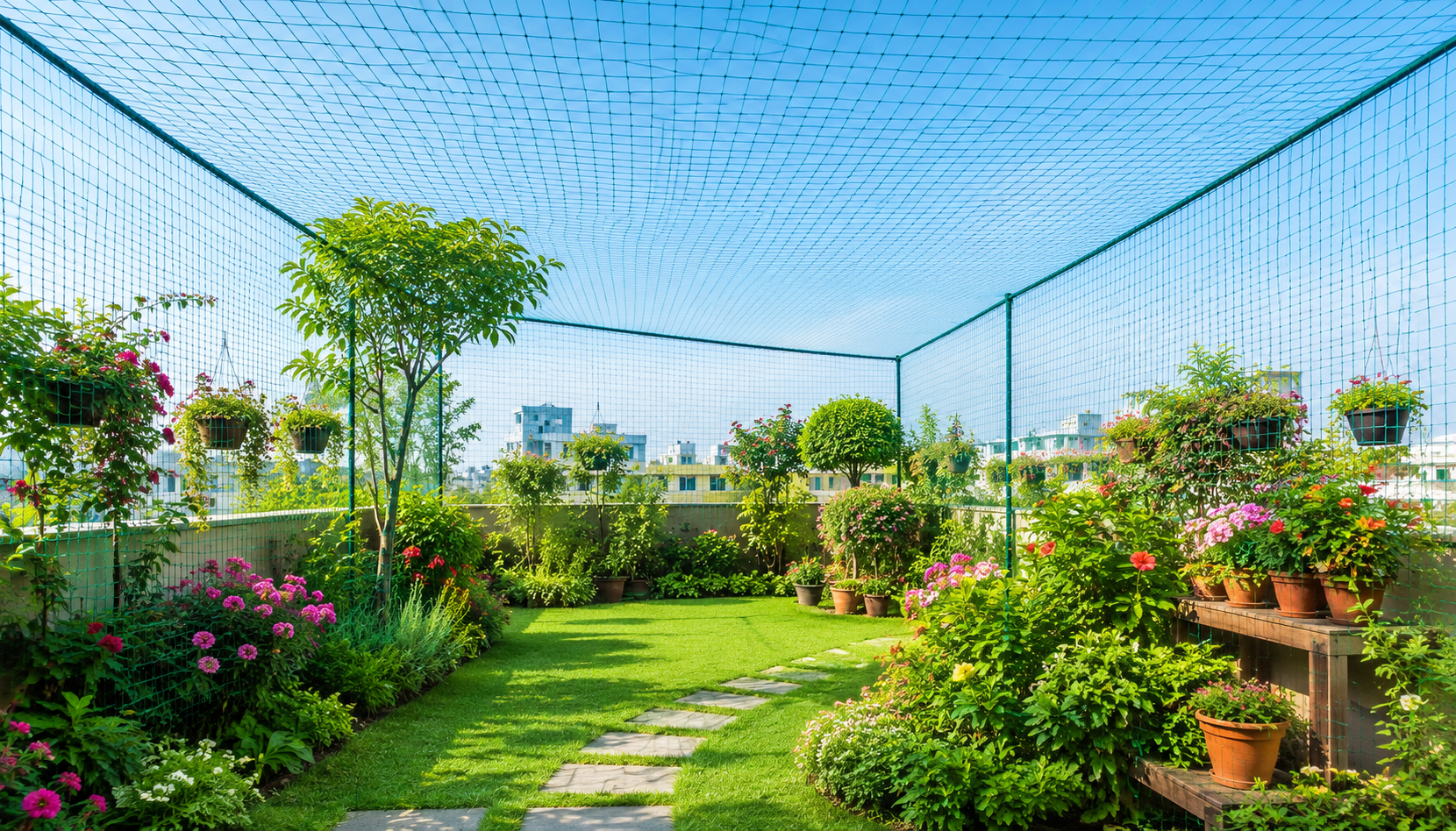 Garden safety nets installation in Bangalore .;