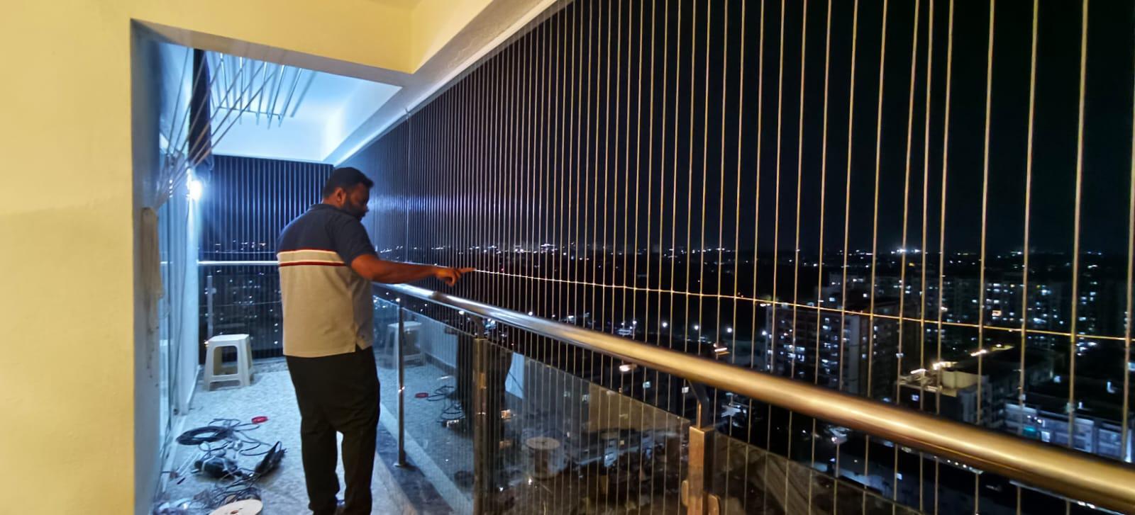 Divi Safety Nets professional invisible grills installation in Bangalore